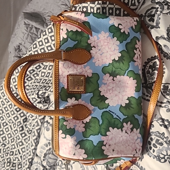 Dooney & Bourke Handbags - Dooney and Bourke Hydrangea Satchel with Coin Purse